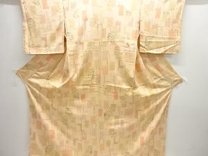 未使用品　小林有志作　色紙に秋草模様小紋着物